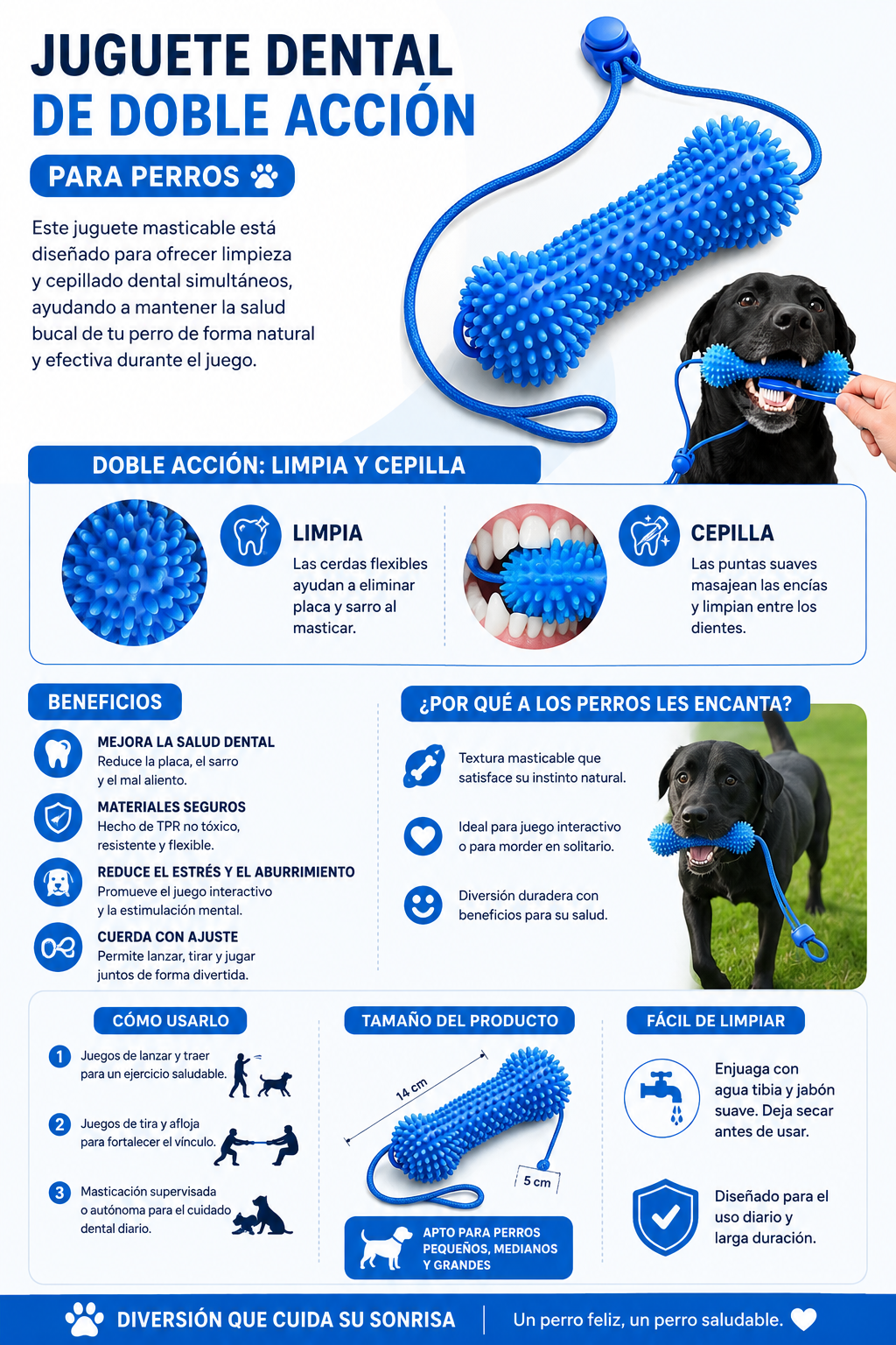 Jugete Dental 2x1 para Perros