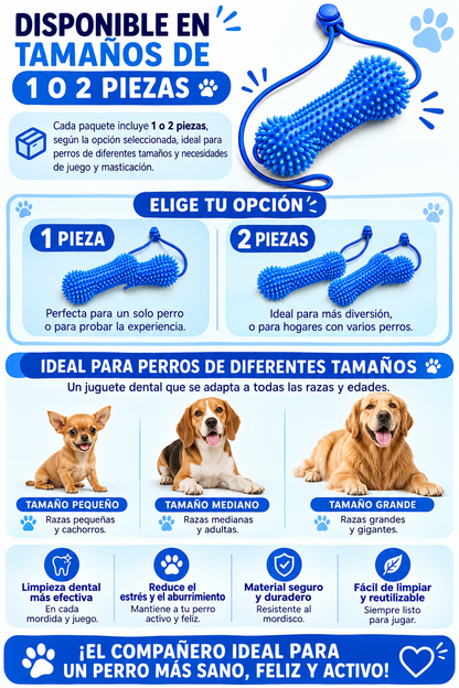 Jugete Dental 2x1 para Perros